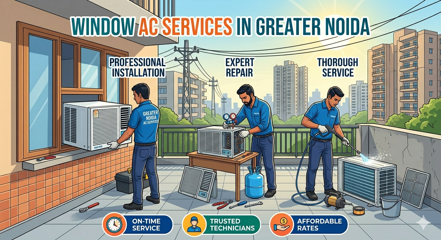 Read more about the article Window Ac Installation, Repair,  Service In Greater Noida
