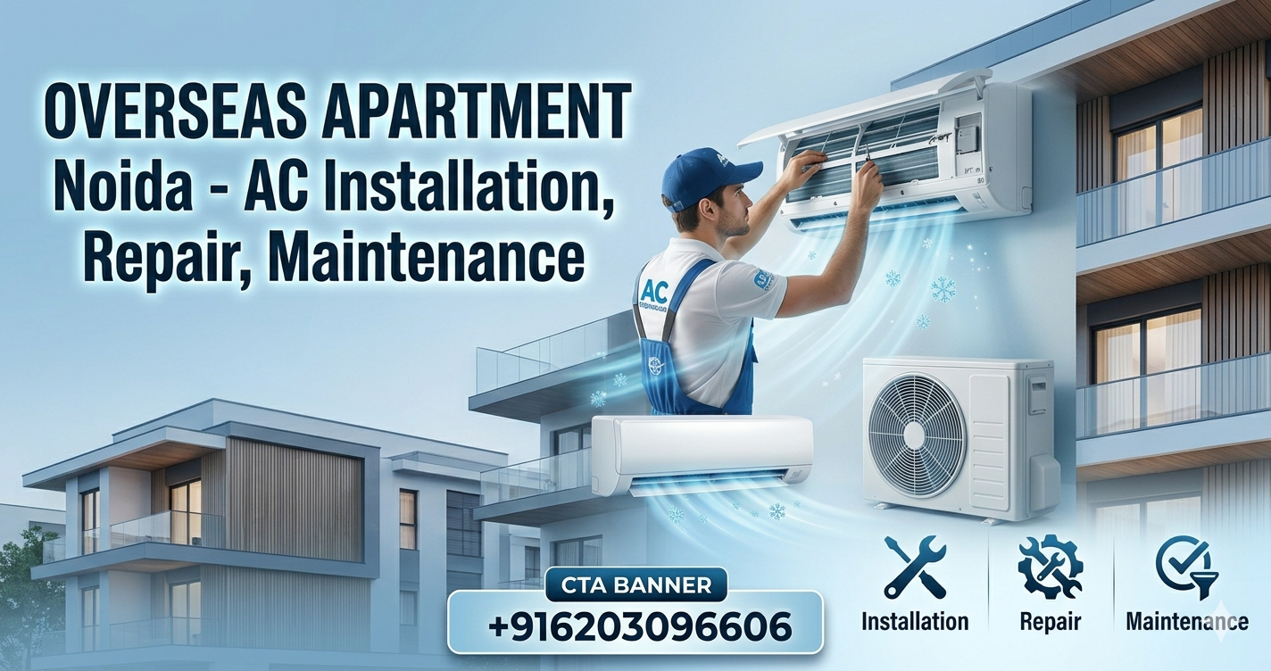 Read more about the article OVERSEAS APARTMENT Noida – Ac Installation, Repair, Maintenance